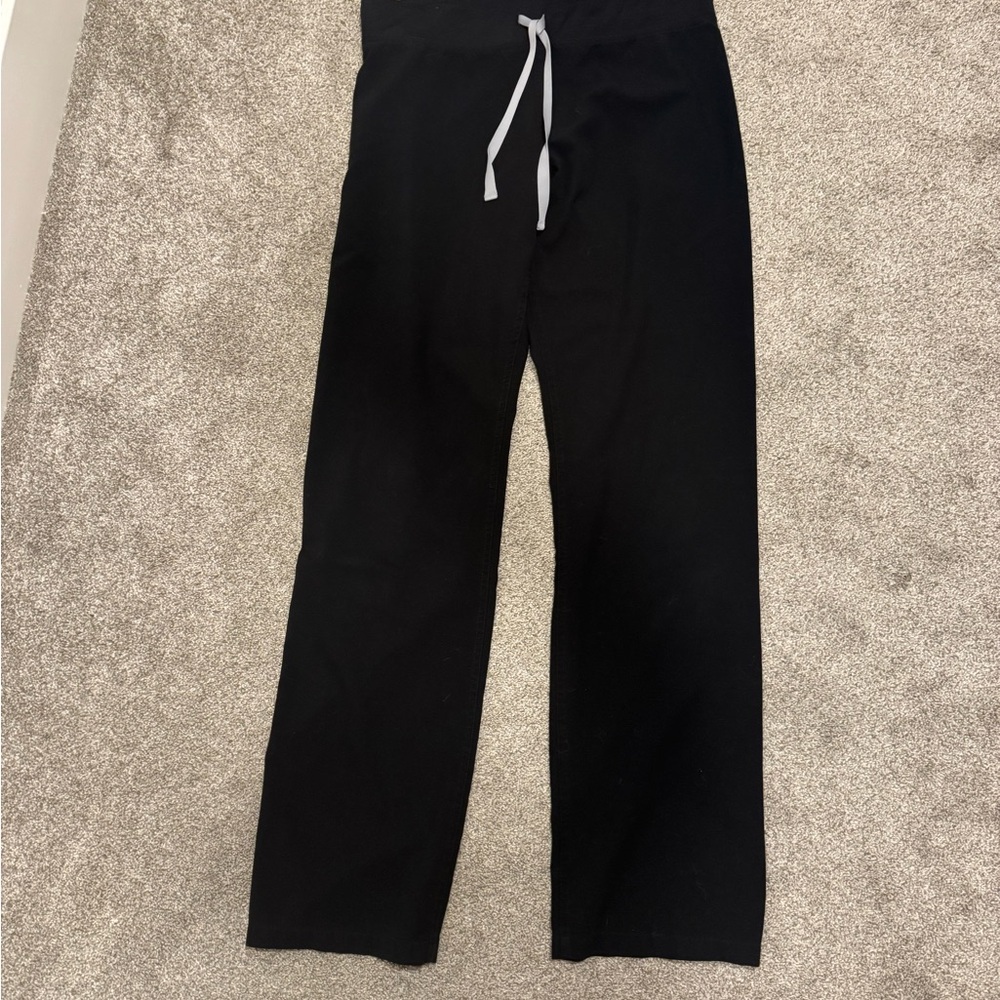 Figs Black Straight Leg Pants